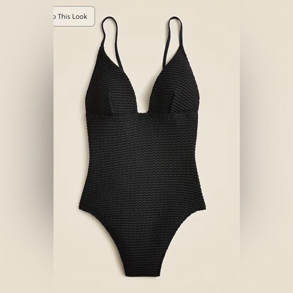 J.Crew Plunge crochet one-piece in black - Picture 4 of 7